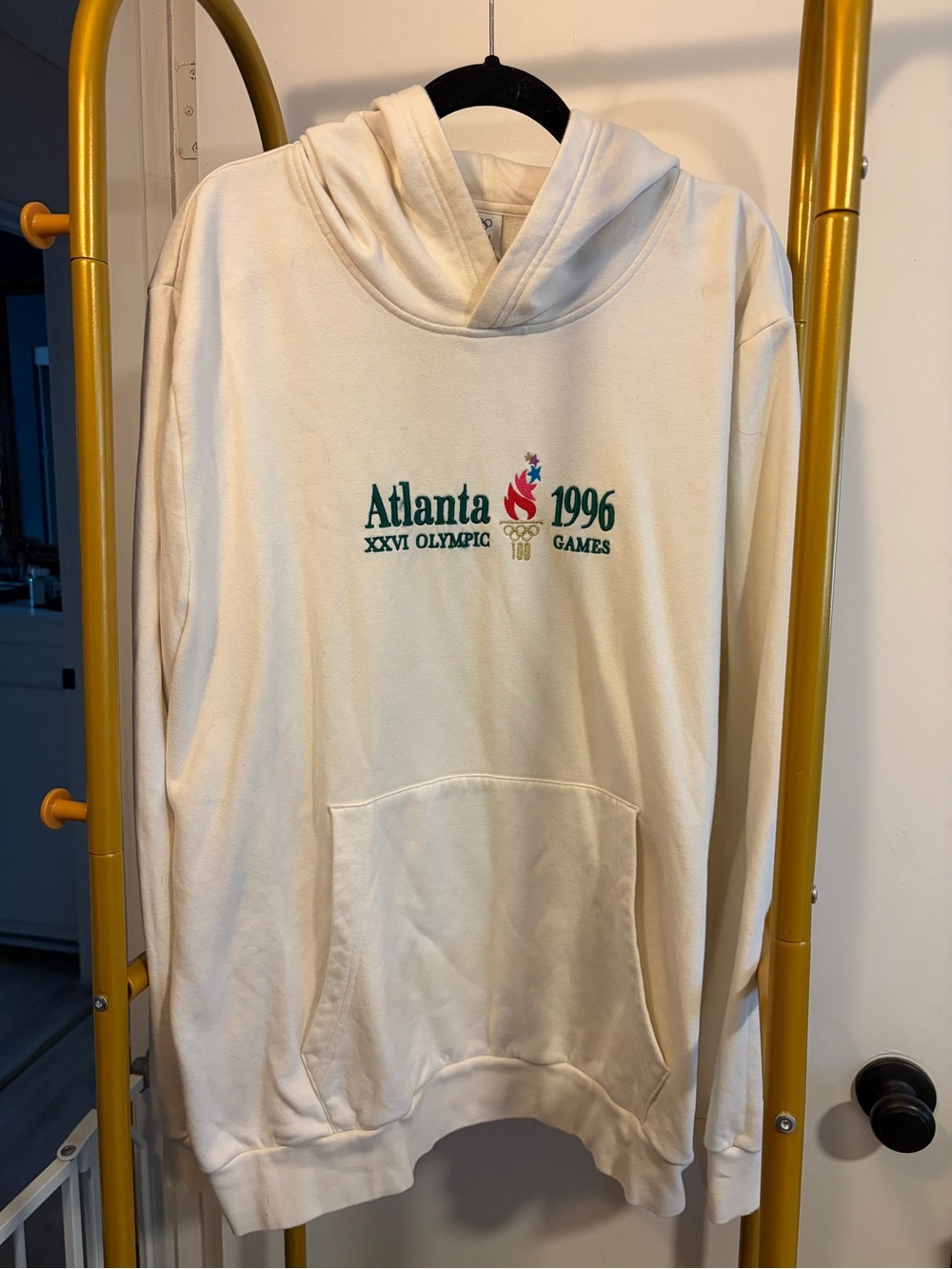 Atlanta 1996 Olympic Cream Hoodie Sweatshirt